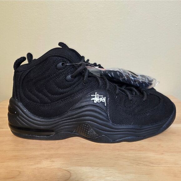 Nike X Stussy Air Penny 2 SP Shoes Black DQ5674-001 Men's Size 8 - Picture 1 of 7